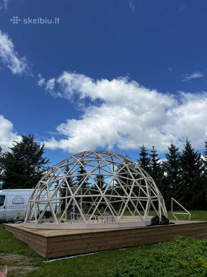 7m 40kv. glamping Gk kupolas, pavėsinė, vasarnamis - nuotraukos Nr. 3
