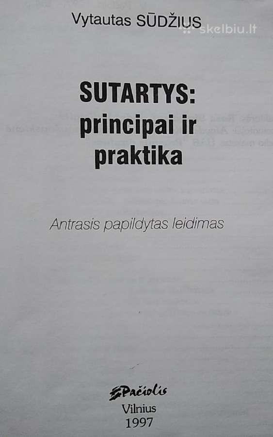 Sutartys: principai ir praktika - nuotraukos Nr. 2