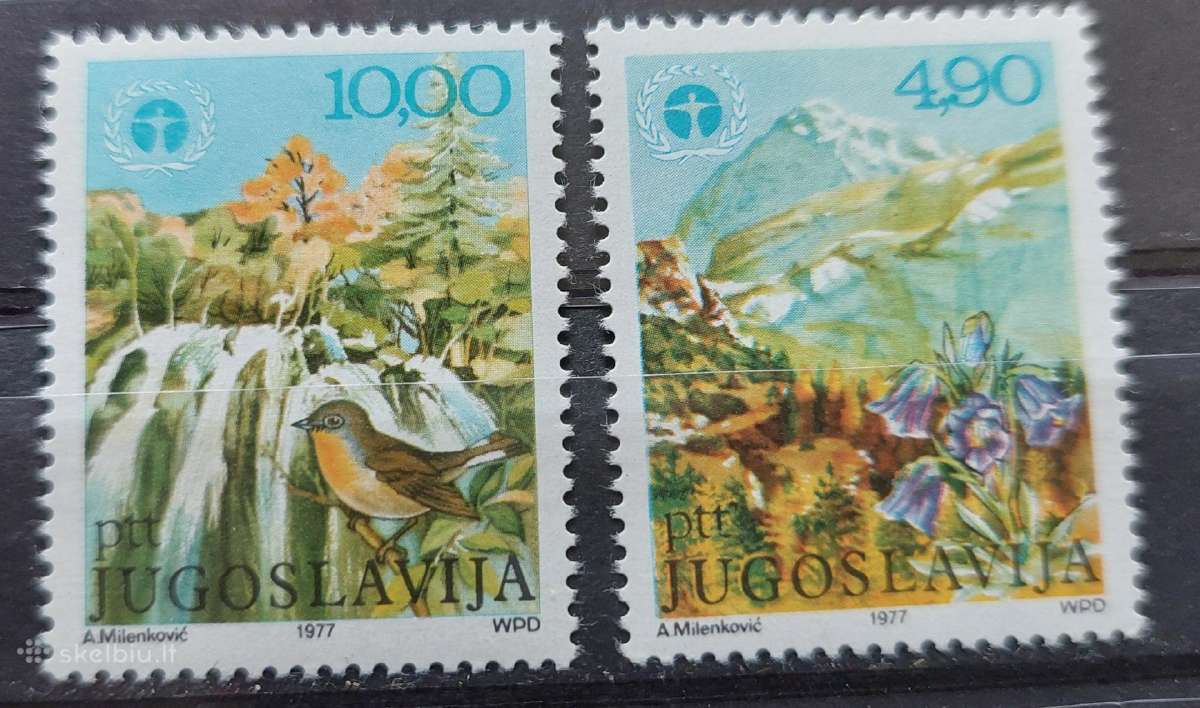 Jugoslavija 1977 gamta,švarus, Michel 1689-1690