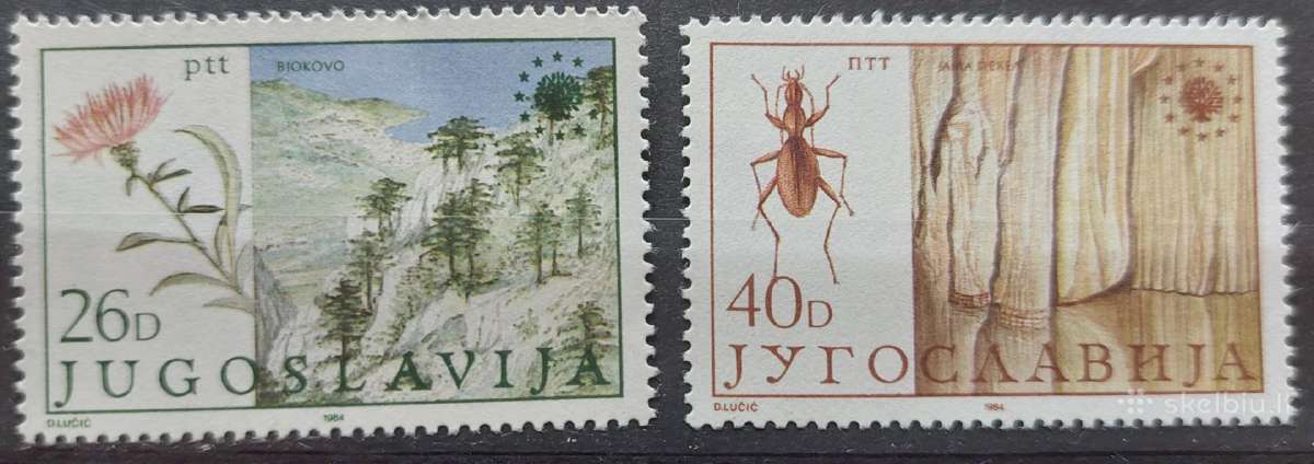 Jugoslavija 1984 gamta,švarus, Michel 2053-2054