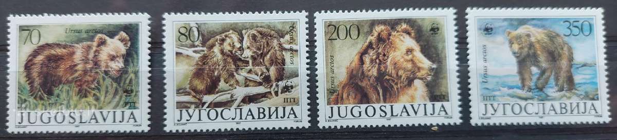 Jugoslavija 1988 Wwf meškos,švarus, Michel 2260-22