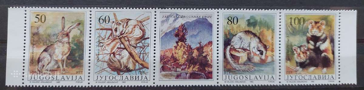 Jugoslavija 1992 gyvūnai,švarus, Michel 2525-2528