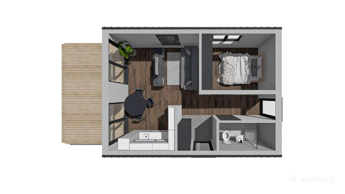 Modulinis namas 50m2 + - nuotraukos Nr. 4