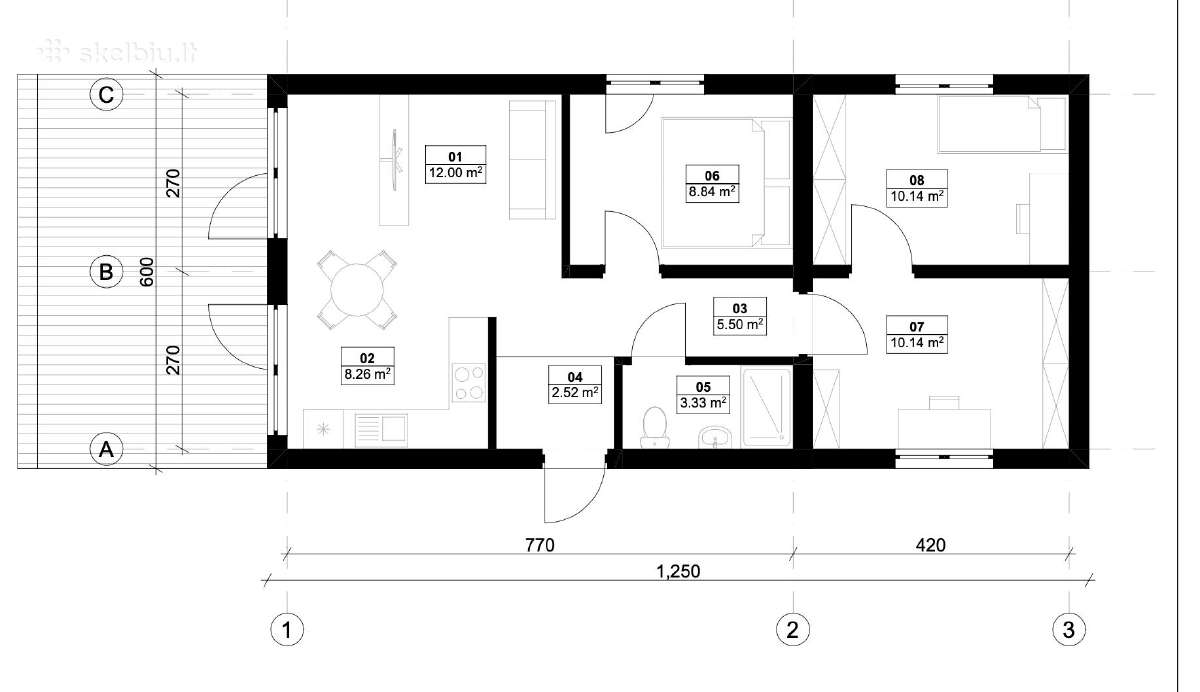 Modulinis namas 50m2 + - nuotraukos Nr. 6
