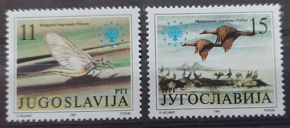 Jugoslavija 1991 gamta,švarus, Michel 2503-2504