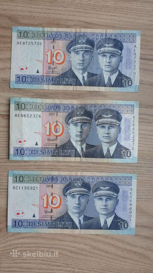 Apyvartiniai litai banknotai - nuotraukos Nr. 7