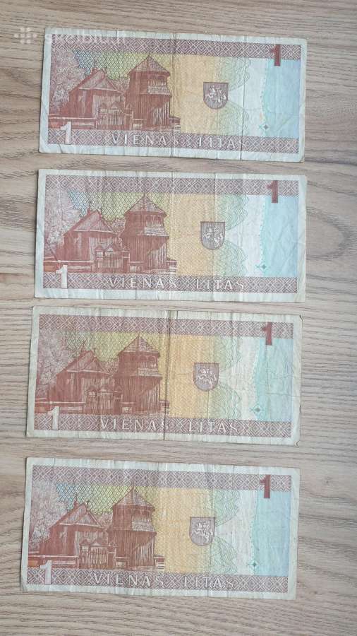 Apyvartiniai litai banknotai - nuotraukos Nr. 2