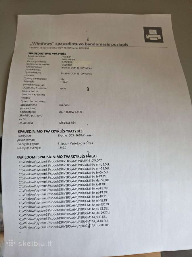 Spausdintuvas Brother Dcp-1610w - nuotraukos Nr. 9