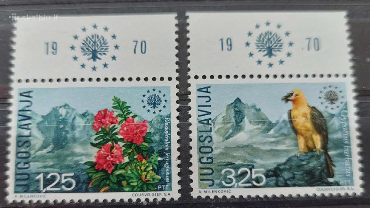 Jugoslavija 1970 gamta,švarus, Michel 1406-1407