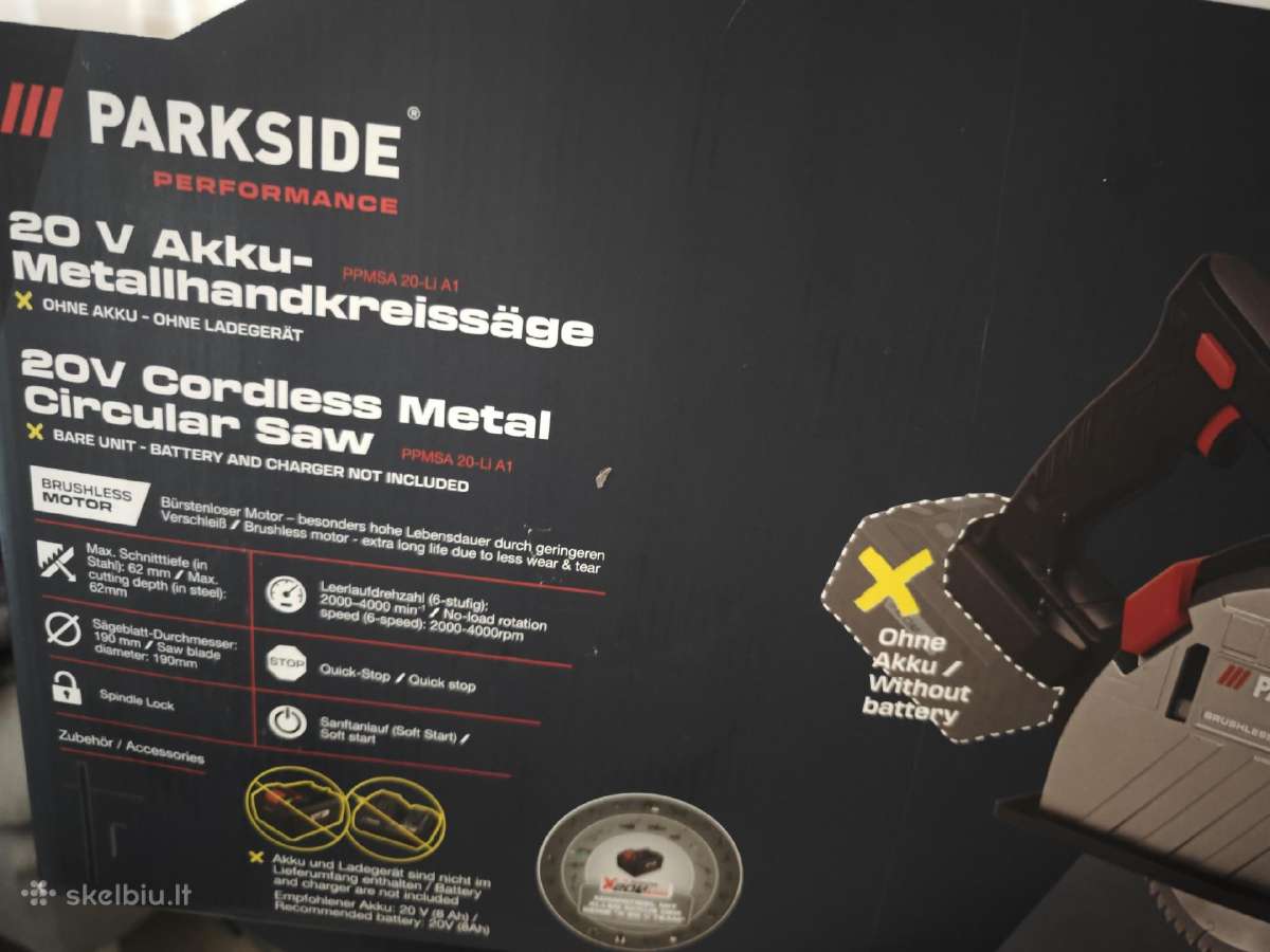 Parkside performance 20v metalo pjūklas - nuotraukos Nr. 3