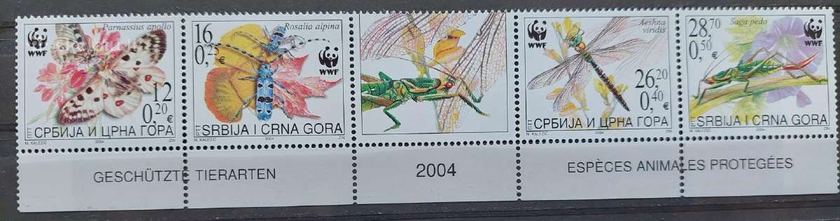 Jugoslavija 2004 Wwf,švarus, Michel 3173-3176