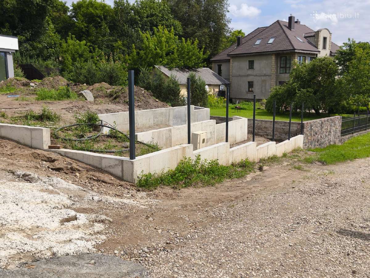 Atraminių sienučių, Tvoros rostverkų betonavimas. - nuotraukos Nr. 4