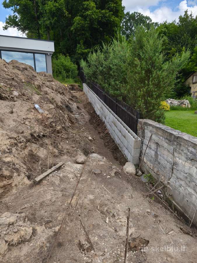 Atraminių sienučių, Tvoros rostverkų betonavimas. - nuotraukos Nr. 6