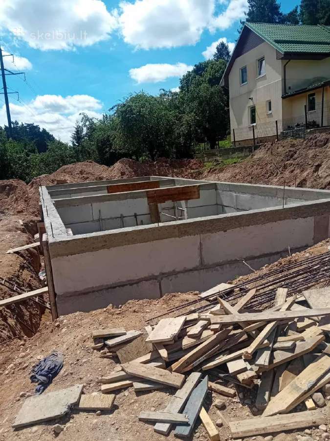 Atraminių sienučių, Tvoros rostverkų betonavimas. - nuotraukos Nr. 18