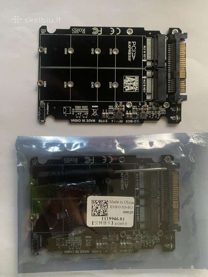 M.2 Nvme, M.2 Ngff* Į U.2 Sff-8639 Adapteris - nuotraukos Nr. 2