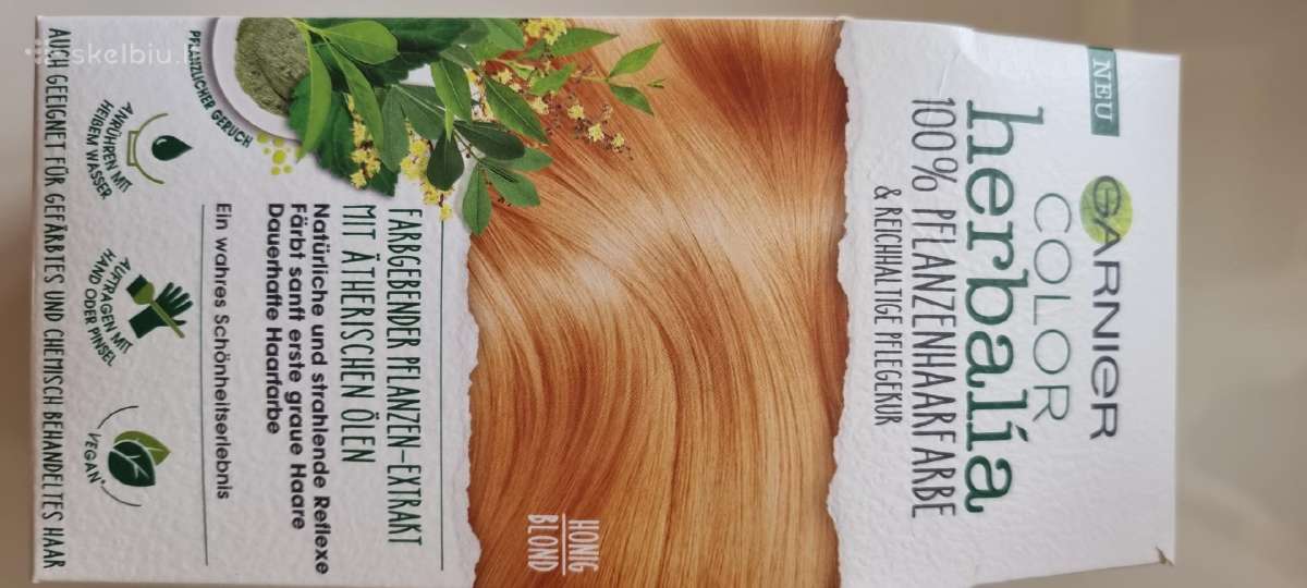 Ekologiški plaukų dažai. Tinka žiliems.