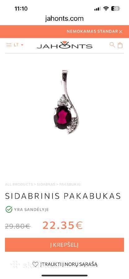 Sidabriniai auskarai ir pakabukas - nuotraukos Nr. 5