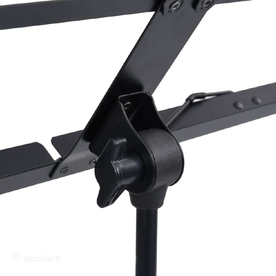 Vidaxl Natų stovas, juodas, plieninis 66-130cm - nuotraukos Nr. 3