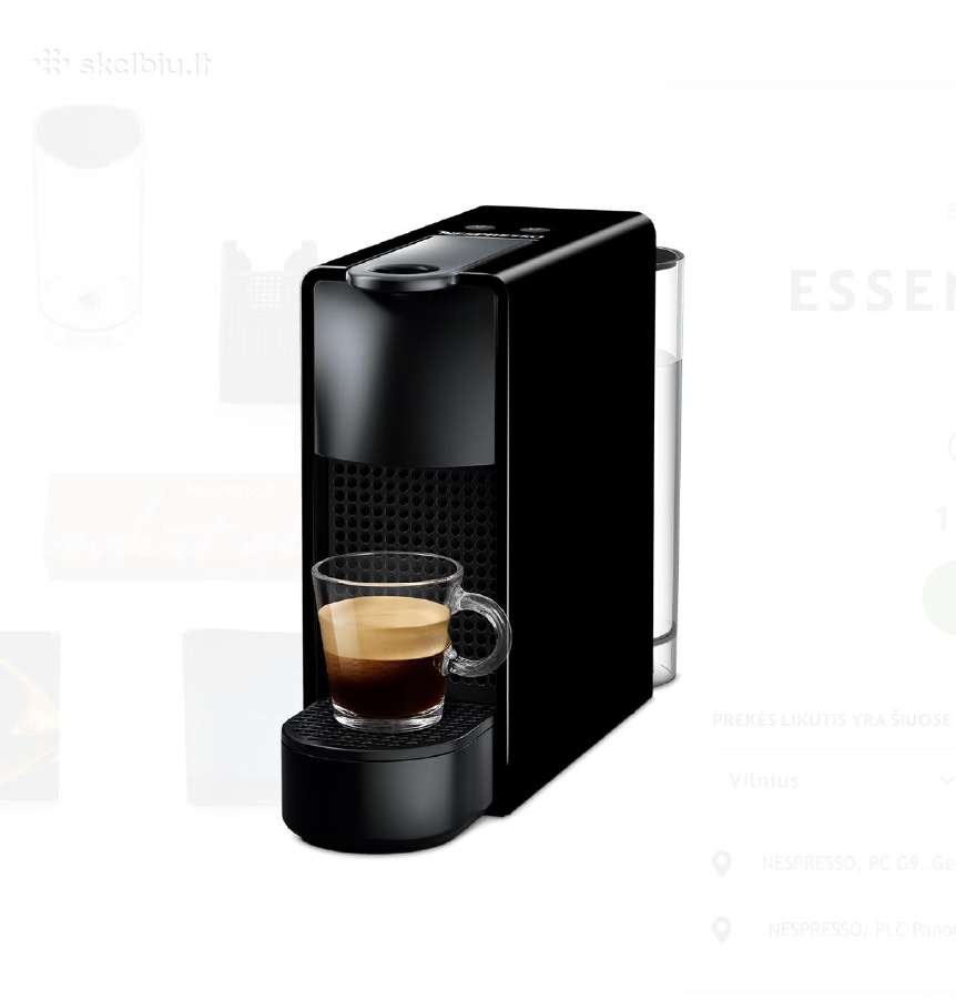 Kavos aparatas Nespresso Essenza Mini, juodas - nuotraukos Nr. 5