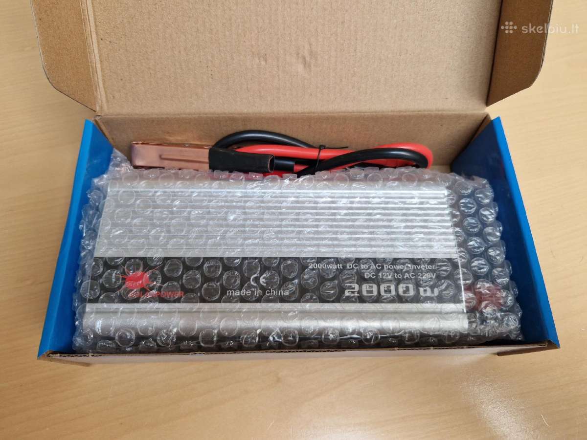 2000w įtampos keitiklis–inverteris iš 12v į 220v - nuotraukos Nr. 4