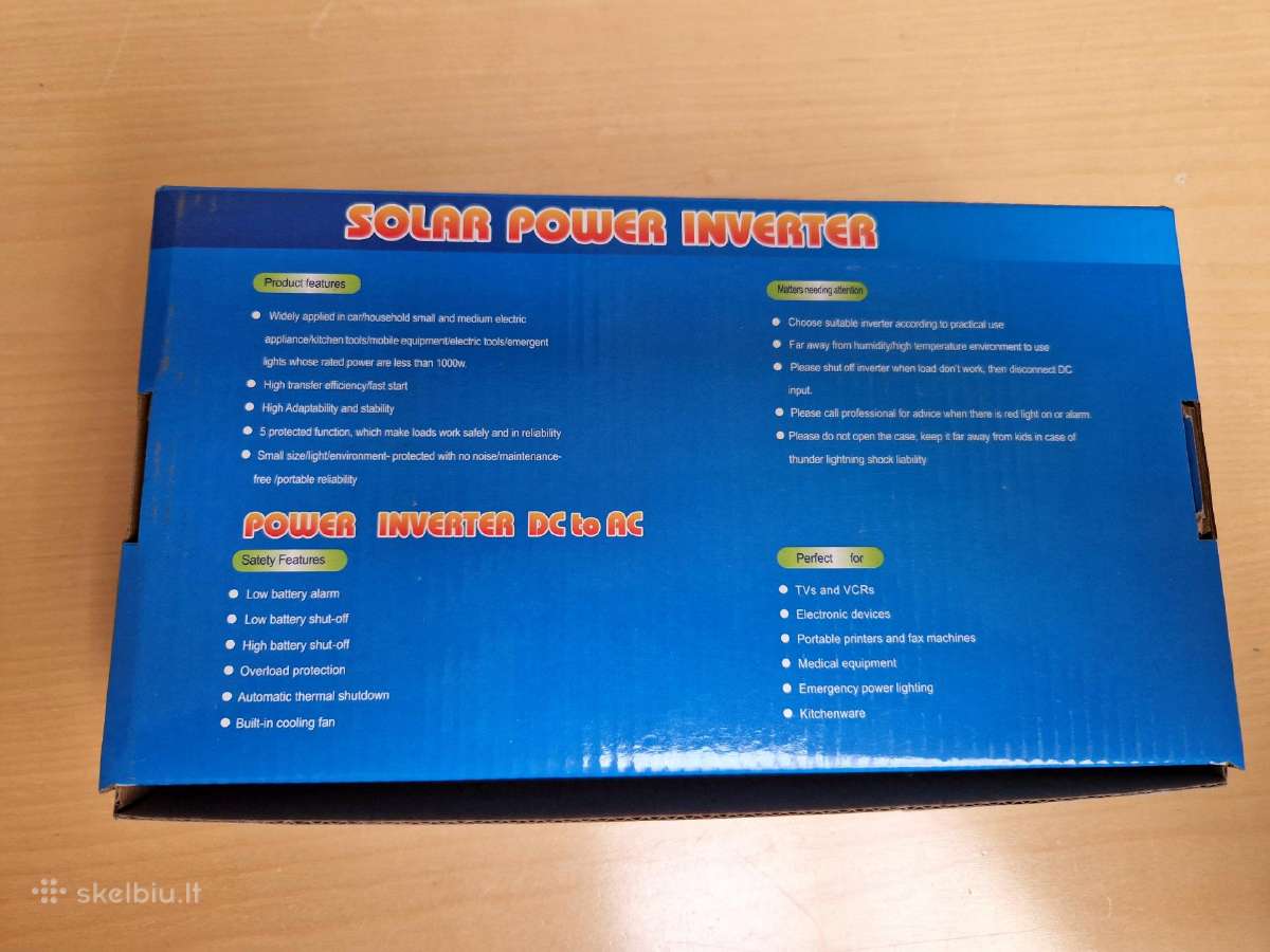 2000w įtampos keitiklis–inverteris iš 12v į 220v - nuotraukos Nr. 5
