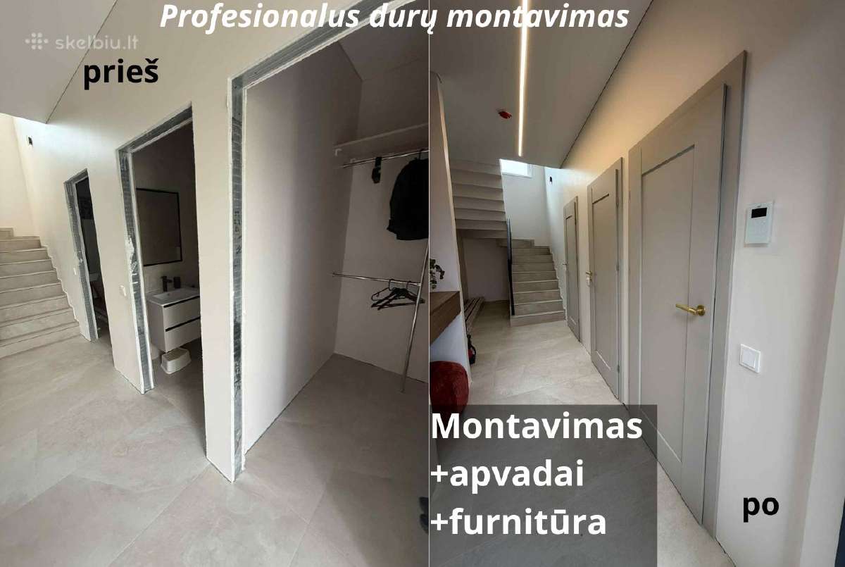 Durų, baldų montavimas/prekyba