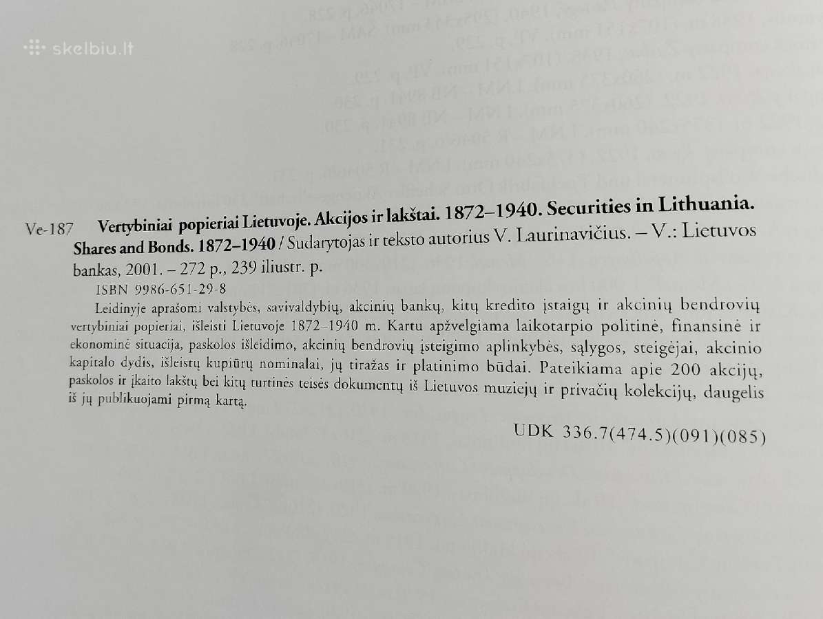 Vertybiniai popieriai Lietuvoje Akcijos ir lakštai - nuotraukos Nr. 6