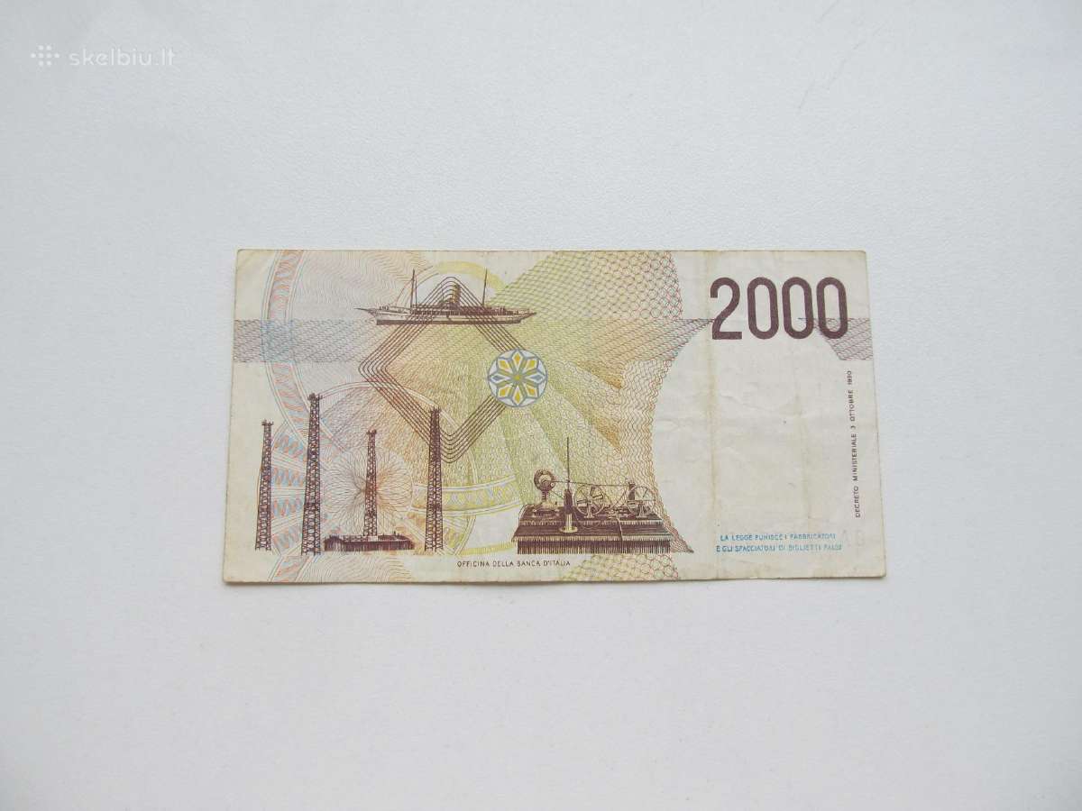 2000 lyru , Italija , 1990 - nuotraukos Nr. 2