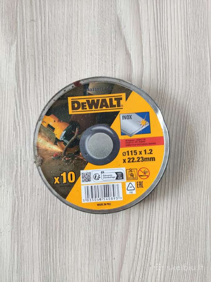 Dewalt Dt42335tz 115x1,2mm pjovimo diskai, 10 vnt