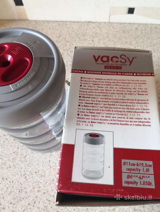 Vacsy stiklinis indas vakumavimui 1ltr - nuotraukos Nr. 2