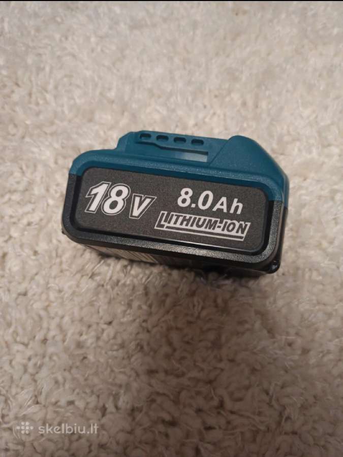 18v 8000mah makitos akumuliatoriai
