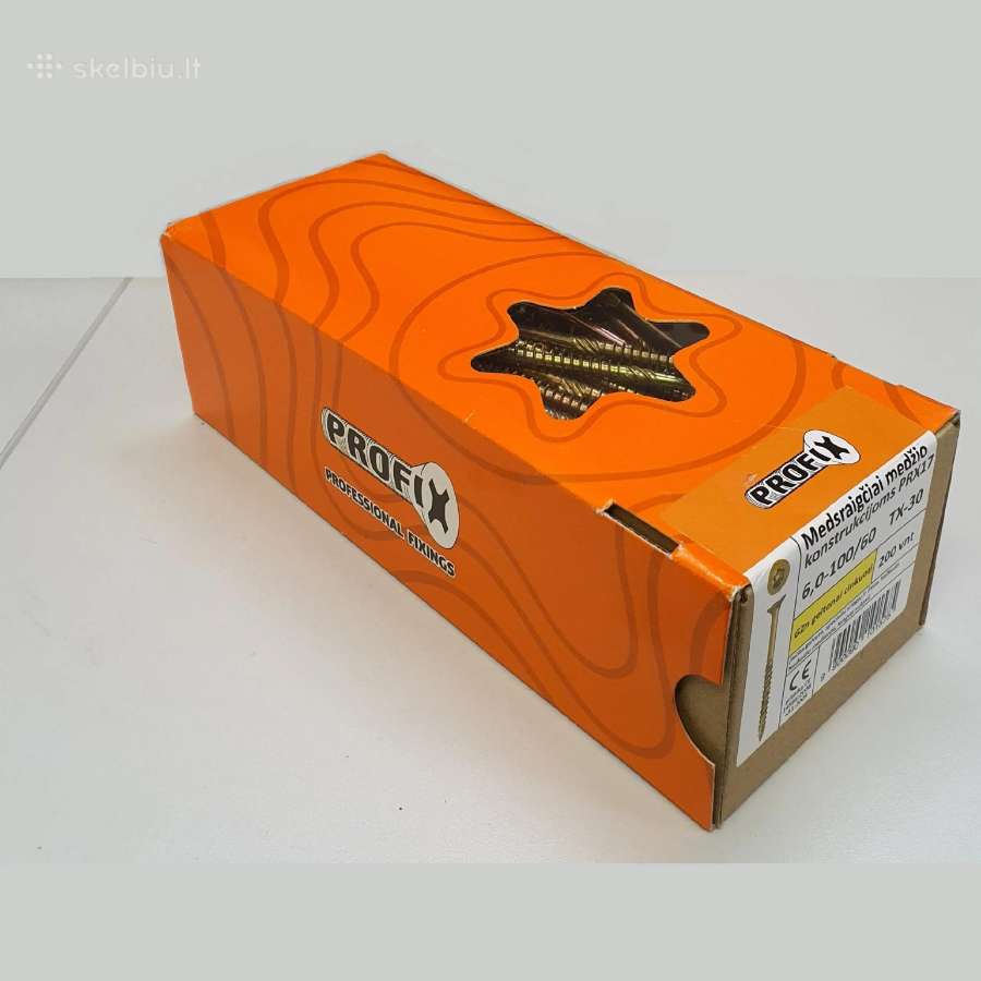 Medsraigčiai geltoni 6x160 / 72 mm T30 Prx 17