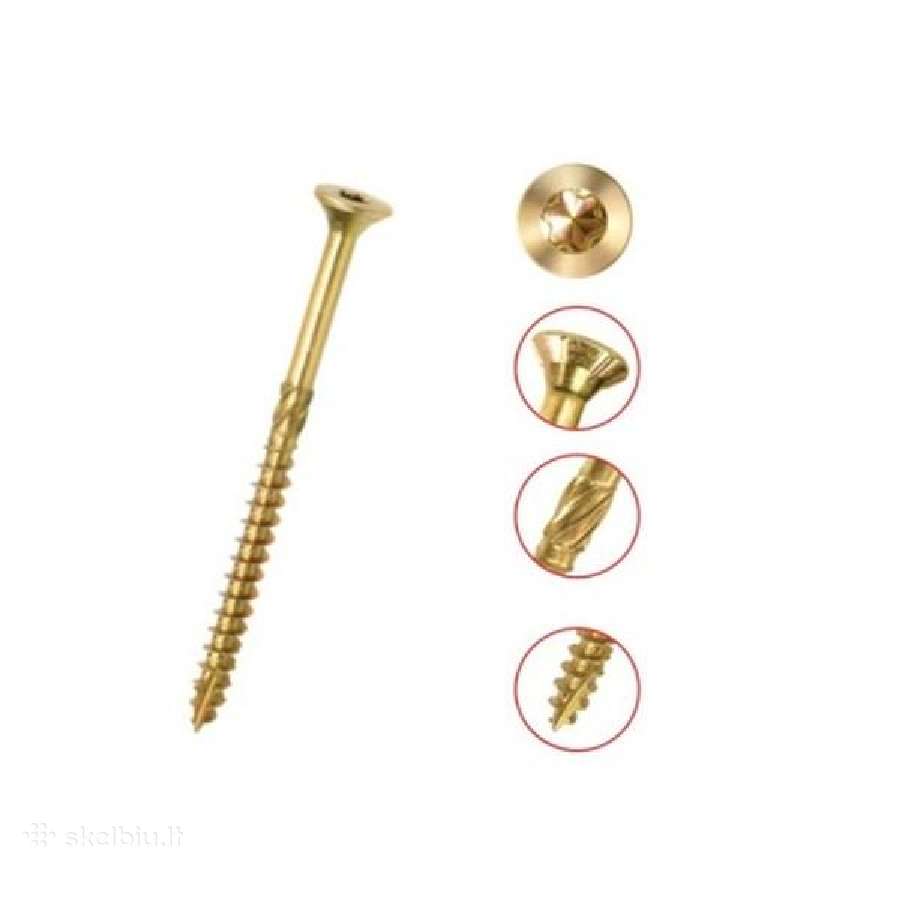 Medsraigčiai geltoni 6x160 / 72 mm T30 Prx 17 - nuotraukos Nr. 3
