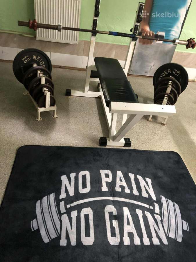 Tg spaudimo suolas,metaliniai svoriai štangai.