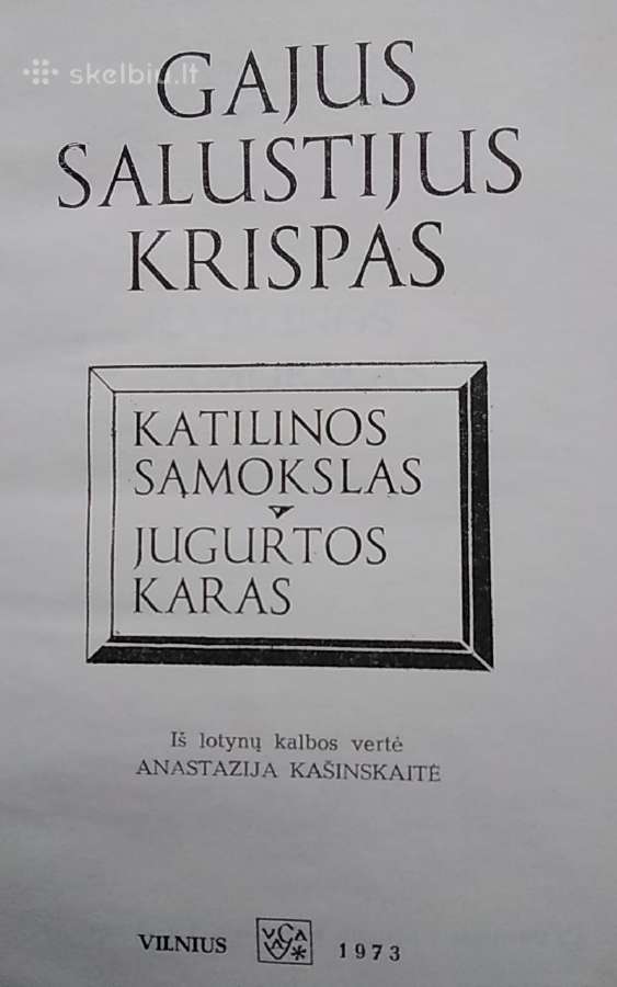 Katilinos sąmokslas. Jugurtos karas. - nuotraukos Nr. 2