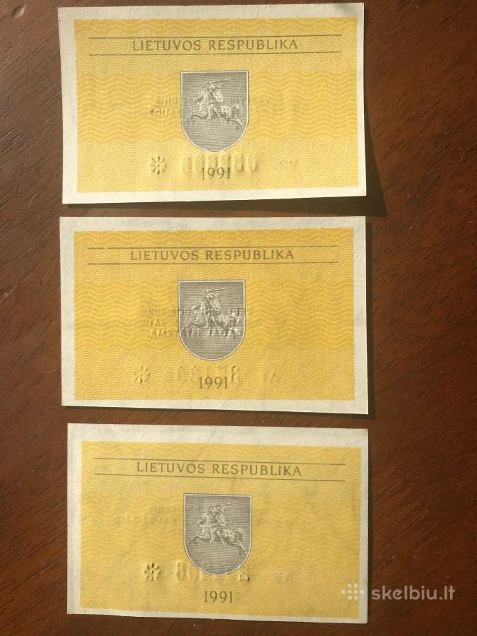 Smulkieji 1991 m. talonai - nuotraukos Nr. 2