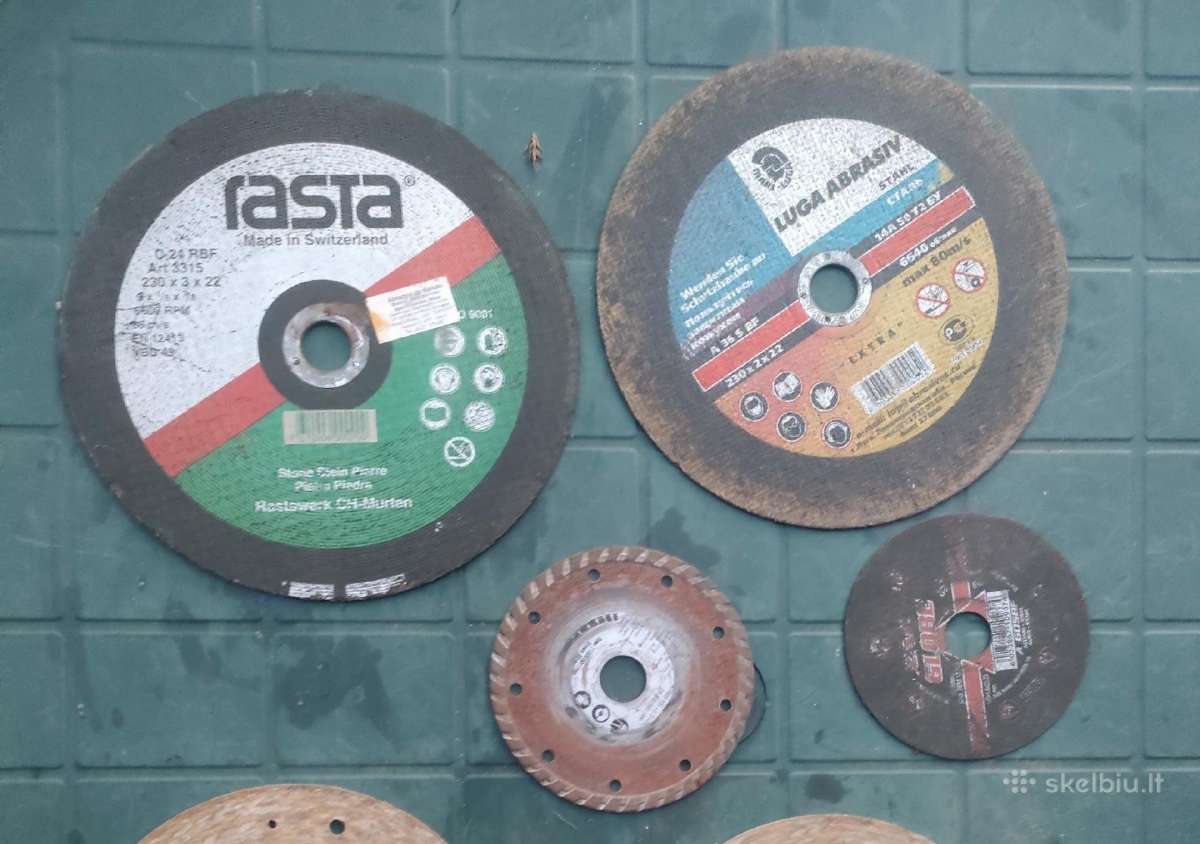 Įvairūs diskai pjovimui kažkam
