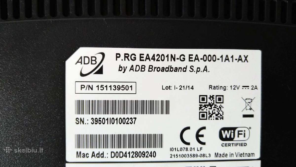Adb broadband modemas - nuotraukos Nr. 2