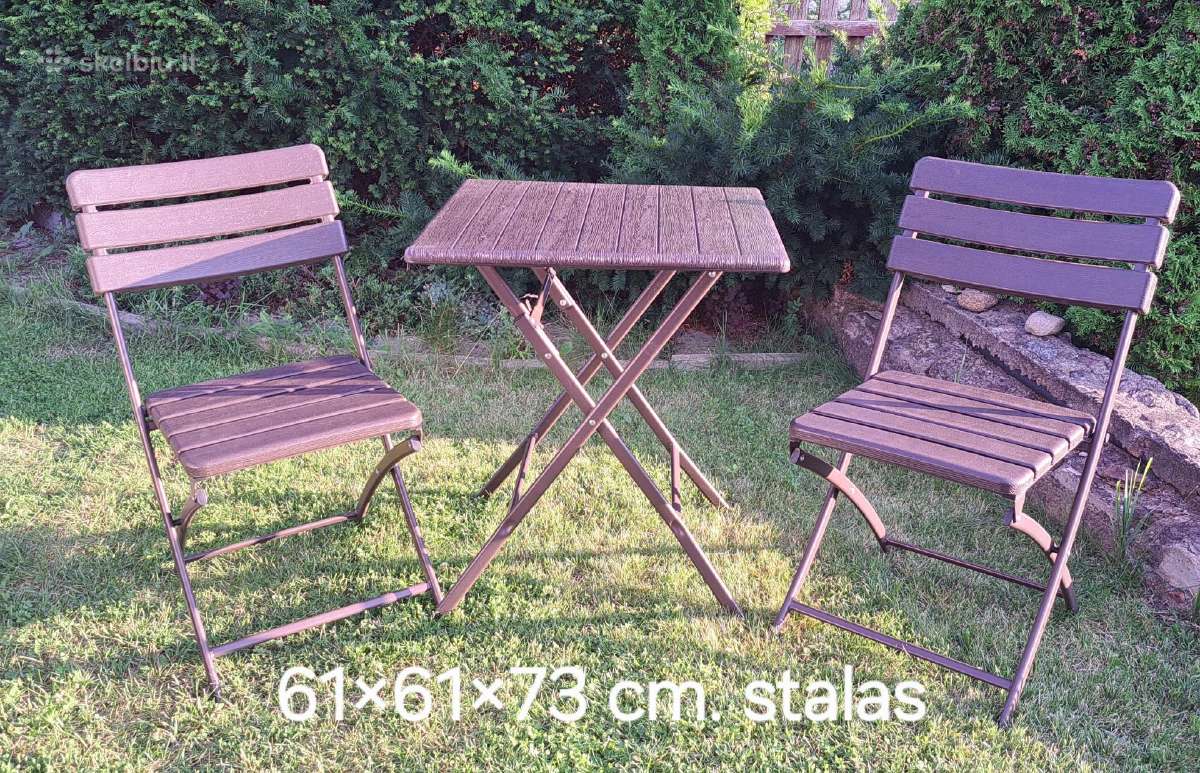 Nauji lauko baldai terasai ar balkonui ir kėdės - nuotraukos Nr. 7