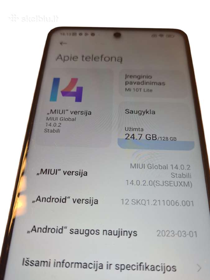 Xiaomi Mi 10t Lite 5G + 3 mėn. garantija - nuotraukos Nr. 4