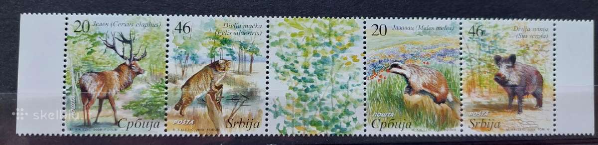 Serbija 2008 gyvūnai, švarus,michel 246-249