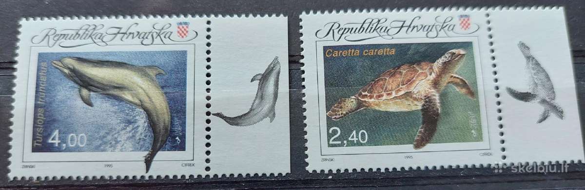 Kroatija 1995 vežliukas,delfinas švarus, Michel 32