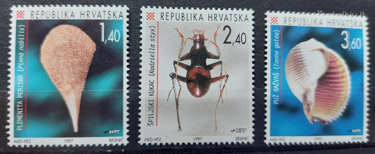 Kroatija 1997 kriaukles,vabzdys, švarus, Michel 41