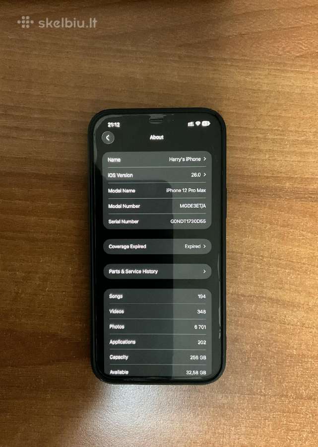 iPhone 12 Pro max 256 GB - nuotraukos Nr. 8