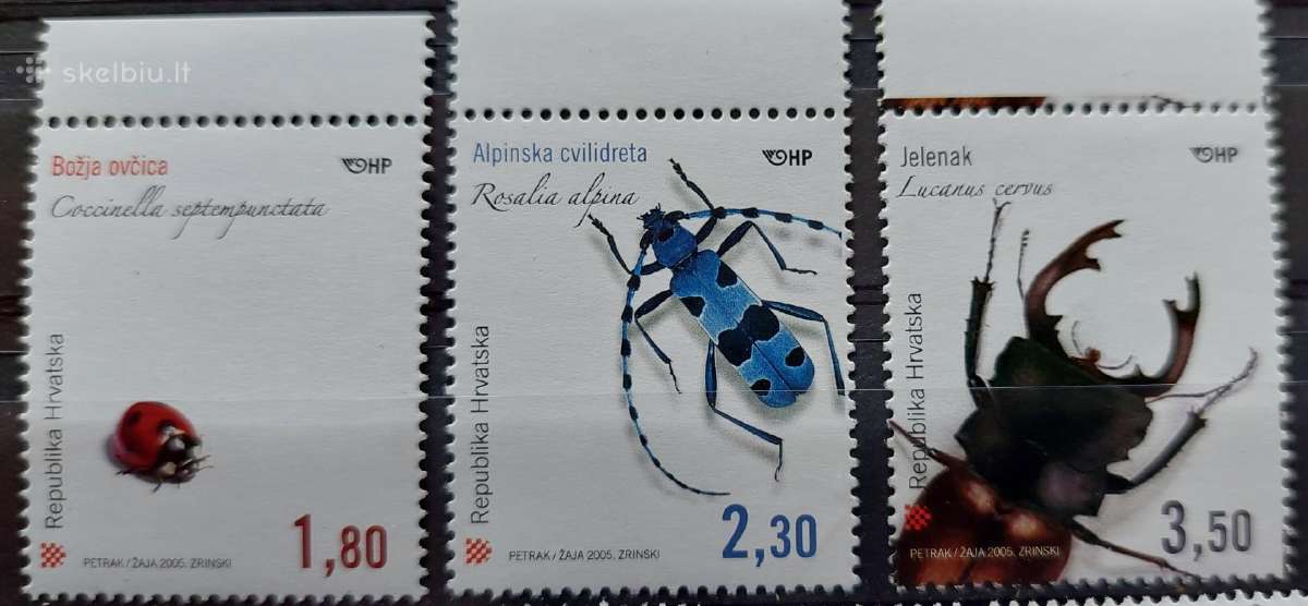 Kroatija 2005 vabzdžiai, švarus, Michel 713-715