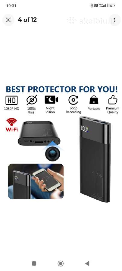 Slapta kamera WiFi - nuotraukos Nr. 10