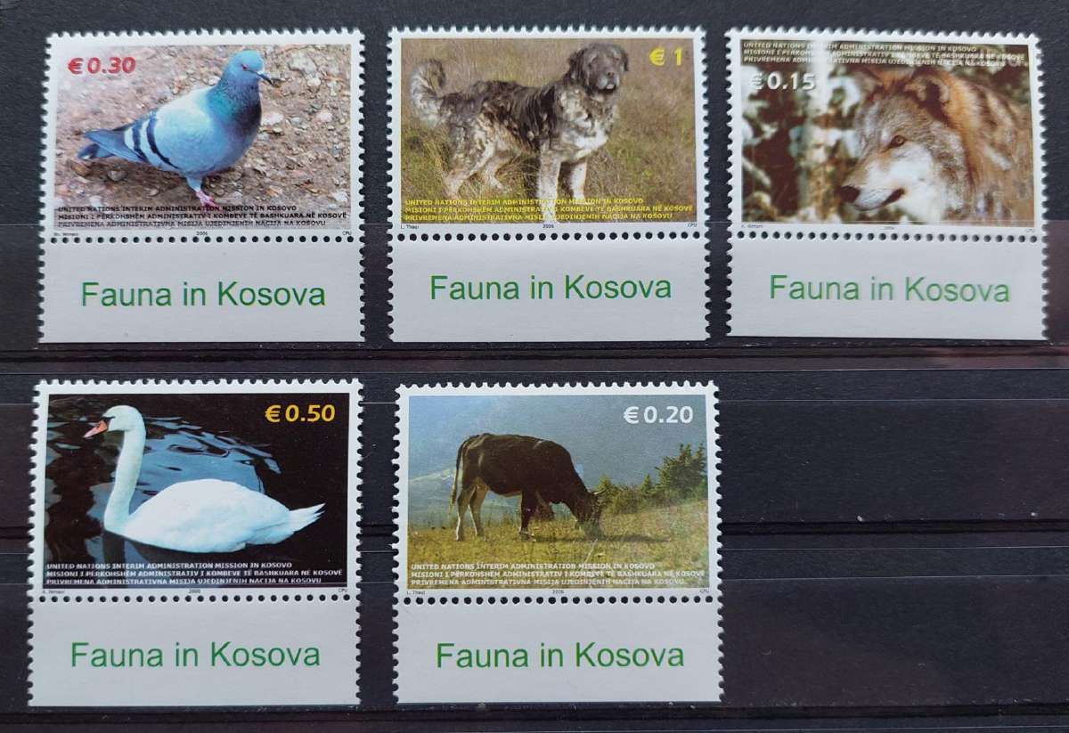 Kosovas 2006 fauna, švarus, Michel 45-49