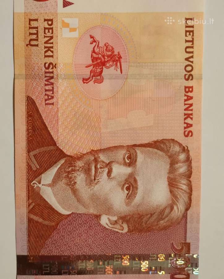 Retas banknotas! 500 litų, serija Ab Unc! - nuotraukos Nr. 2