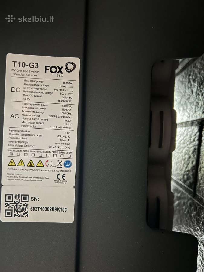 Parduodu naudota Foxess T10 G3 - nuotraukos Nr. 2