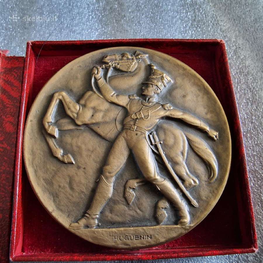 Šveicarų huguenin 1933m karininku sajungos medalis - nuotraukos Nr. 2